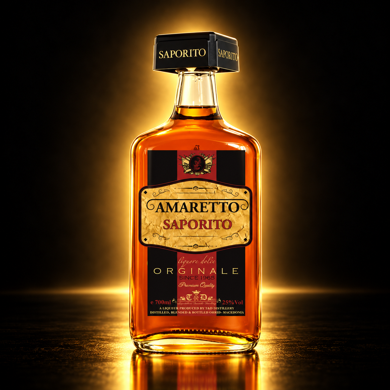 Amaretto Saporito 700 ml – шише амарето