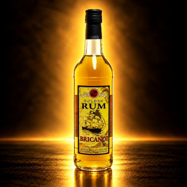 Bricandi Golden Rum 1 литар – шише златен рум
