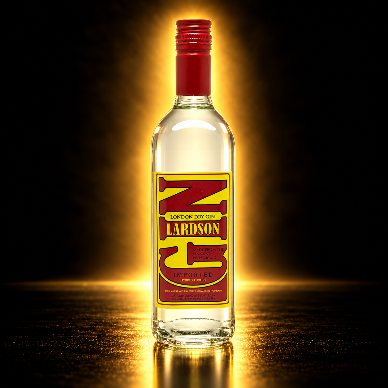 Lardson Gin – шише џин во студио